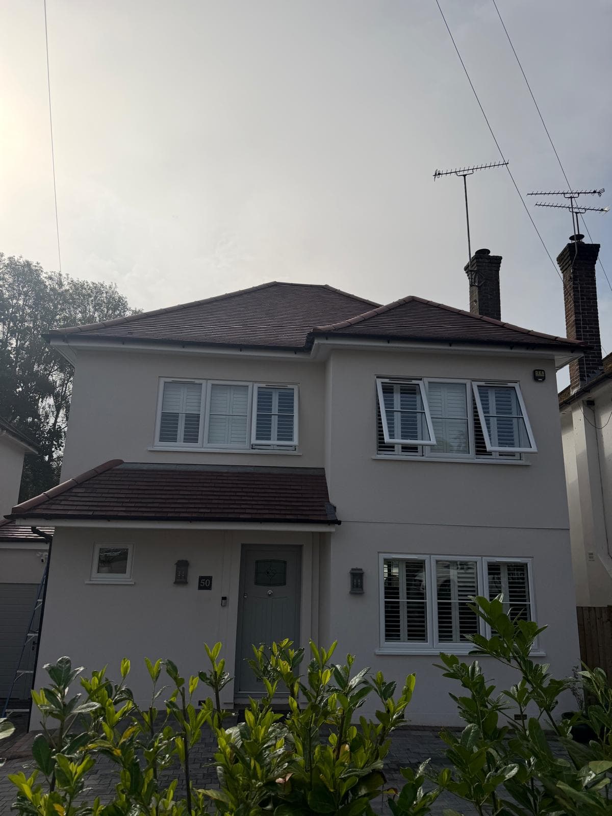 Full Re-Roof, Extension & Porch in Clay Plain Tiles — Surman Crescent, Brentwood, Essex